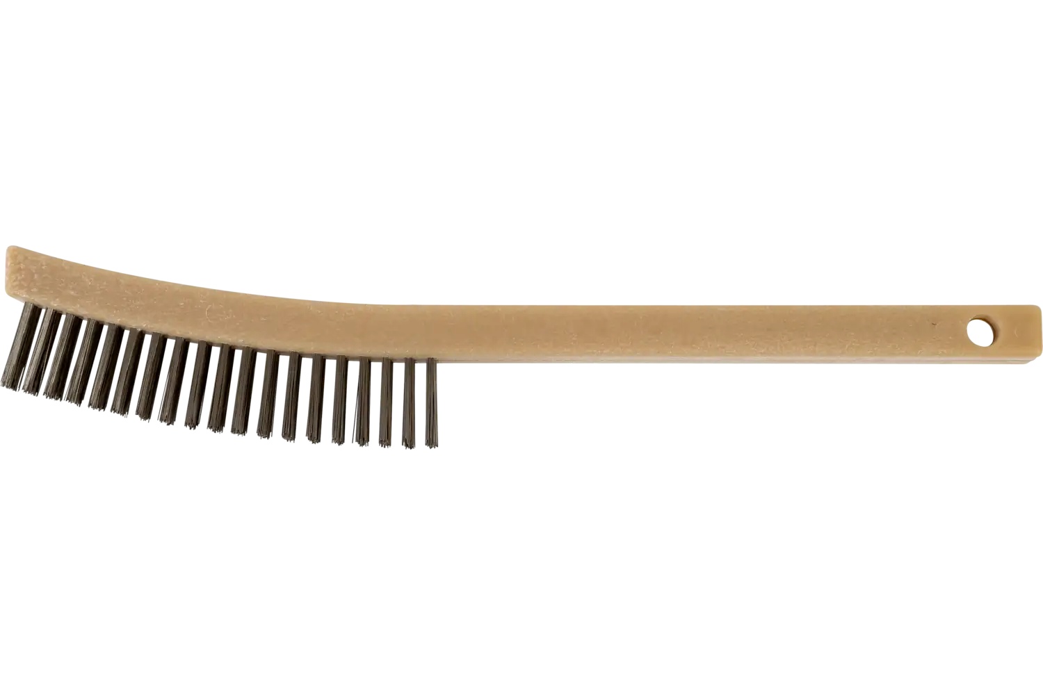 Show details for Pferd Curved Handle Scratch Brush 3X19 Rows Stainless Steel Wire Plastic Block Picture of Pferd Curved Handle Scratch Brush 3X19 Rows Stainless Steel Wire Plastic Block